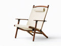 Folding Canvas Sling Chair, 27.6 x 23.6 x 37.4 in, Solid Beech Wood Frame, Ivory/Brown/Black